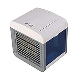🍀 La forma fácil de enfriar cualquier espacio, Evaporative Air Cooler es un diseño personal y ecológico que extrae el aire caliente de la habitación a través de su filtro de agua evaporativa para humedecerlo mientras se enfría. Compacto, pero ofrece 2 veces más potencia de enfriamiento.