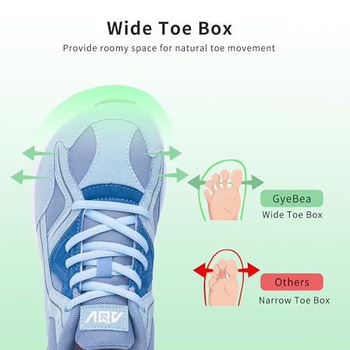 Image of Wide Toe Box Shoes Women Arch Support Walking Sneakers Orthotic Tennis Shoes for Plantar Fasciitis Bunions