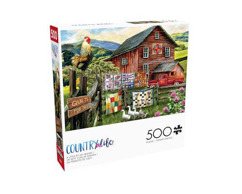 Buffalo Games Tom Wood A Little Bit of Heaven 500 Piece Jigsaw Puzzle - 21.25 x 15 in, Farm Theme - Recycled Board Jigsaw Puzzles - Full-Color Poster Included - Adult Activity by Buffalo Games - Used condition - US$14.31