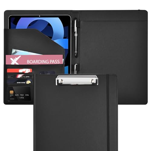 Padfolio with Clipboard Pacific Mailer Clipboard Notebook Resume Portfolio Folder Legal Document Organizer Legal Pad Holder for Interview School Business Office Conference
