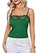 Avidlove Women Sexy Square Neck Tank Top Summer Y2K Going Out Basic Modal Sleepwear Lingerie PJ Set Lace Trim Camisole Green XX-Large