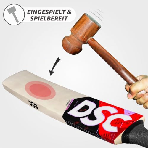 DSC Scorer Cricket Bat for Mens and Boys (Beige, Size -Short Handle) | Material: Kashmir Willow | Lightweight | Free Cover | Ready to Play | for Intermediate Player | Ideal for Leather Ball