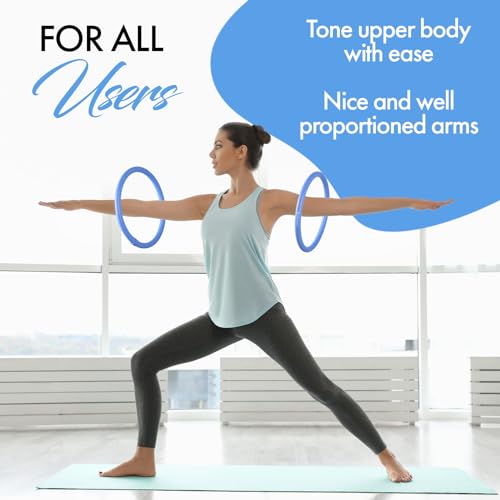 Arm Hoop - Mini Hula Hoop for Adults - Strengthen Arms and Shoulders - Weighted Hula Hoop for Fun Upper Body Exercise - Lightweight and Portable Fitness Equipment for Effective Workouts (Blue) - Thumbnail 5