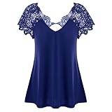 iHENGH Damen Mode Damen Frauen Rundhals Lange Hülsen Spleiß Blusen Oberseiten Kleidung T-Shirt Tops Pullover