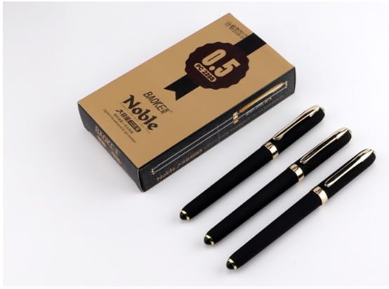 Bolígrafos BaoKe Gel Ink Rollerball 12 un Negro 0.5mm miniatura 2