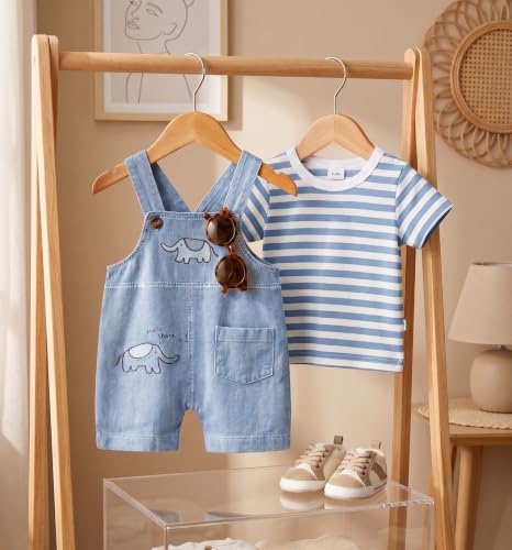 Image of Krishn Cotton Printed Dungaree Set | Kids Dress for Baby Boys and Baby Girls