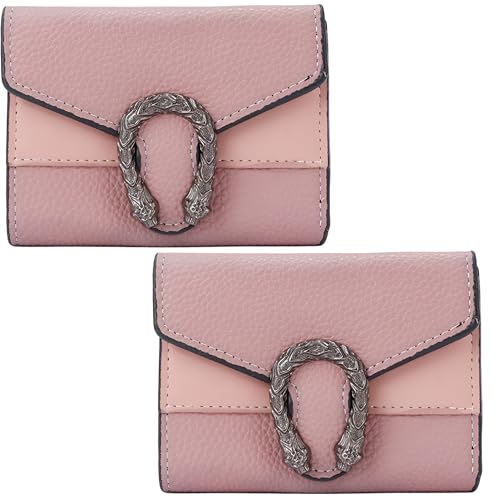 Image of Kraptick Women s Wallet Stylish Compact Purse Clutch with Card & Coin Holder Debit Card Organizer, Travel Wallet & Money Organizer for Women with 8 Card Slots (Pink) (Pack of 2)