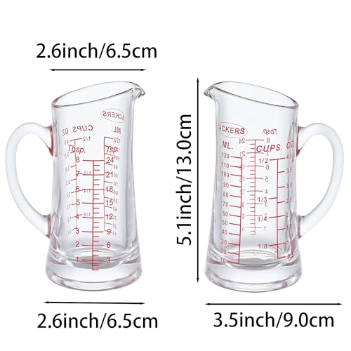 Vaso medidor 120 ml con asa y pico en V miniatura 3