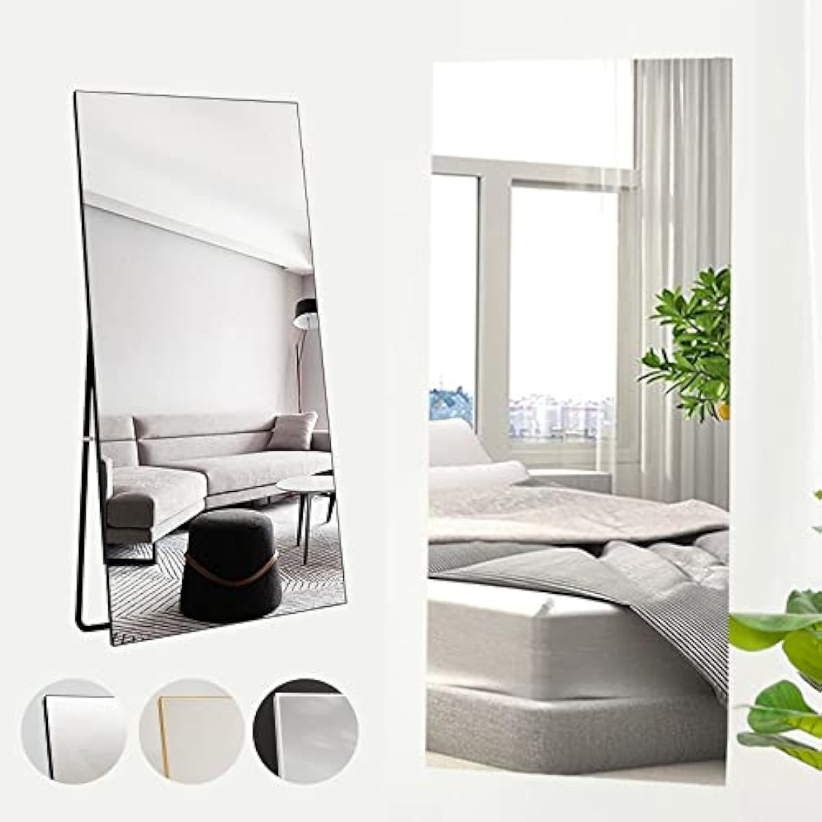 贈答品贈答品全身鏡 スタンドミラー 姿見鏡 165cm*60cm アルミ合金