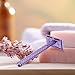 The Grooming Society Double Edge Safety Razor for Women Purple with 10 Blades and Silicone Cover - Durable Metal Eco-Friendly Single Blade Razor - Closed Smooth Shave