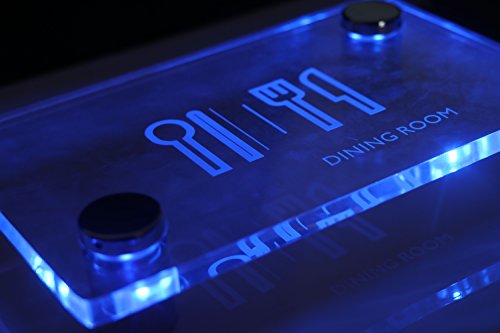 Topnike Led Sign Standoffs 1"×1", Polished Chrome, Blue Led Standoff Sign Holder, For Glass, Acrylic And Other Transparent Plates, Pack Of 4 Led Standoffs With 1 Power Supply. #TOP2