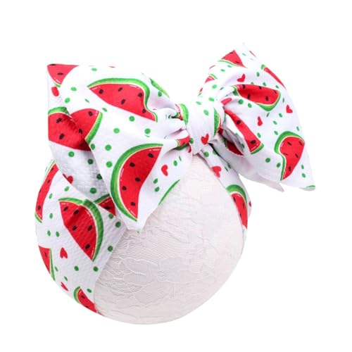 Image of YanJie Watermelon Bow Headband for Girls Newborn Infants Toddlers - Red, 1 Count