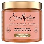 SheaMoisture Coconut & Hibiscus Define & Shine Styling Gel Define & Shin Hydrates and Holds Your Style All Day, Infused With Glycerin, Coconut Oil and an Invigorating Sweet 425g
