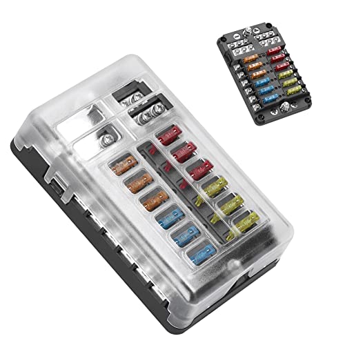 Porte-fusibles avec voyant LED 12 voies pour les sorties en camping-car et bateau