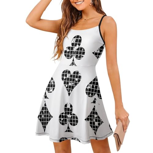 Robe d'été à bretelles Poker Noir idéale pour vos soirées plage et terrasses ensoleillées