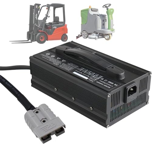 48V Battery Charger 48V Electric Forklift Charger 48V 25A High Power Lead-Acid Battery Chargers 1500W for Forklift Club Car Golf Cart,Etc 1500W Portable Charger for Lead-Acid Batteries Charging(A,Plug