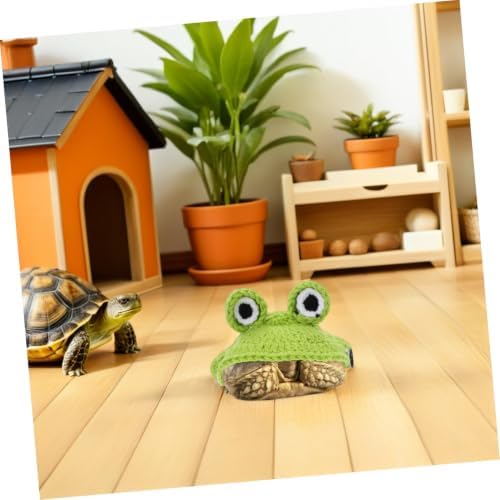 CATIEBYE Handmade Tortoise Sweater for Small Pets, Frog Shape Knitted Woolen Yarn with Elastic Strap, Snug Fit and Outdoor-Friendly Protection, for Winter Photo Shoots and Festive Occasions - 4