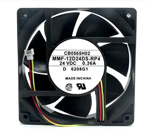 Ventilador 24V de alta presión estática 12038 y 120x38mm para disipación continua