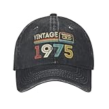 Gorras de béisbol de Hombre Hombres, Regalo Vintage de 1975 50 cumpleaños 50 años Accesorios Gorras de béisbol para Hombres Gorras Casuales de Mujer Gorra Solar Ajustable