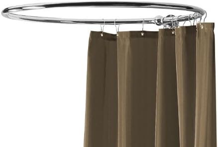 Large round curtain rail wall fixing in Nickel