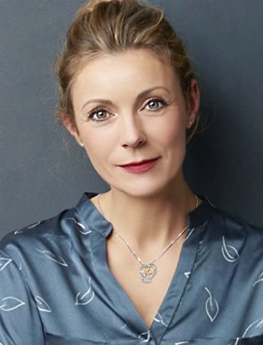 Foto von INFUSEU Mutter Tochter Kette, 925 Silber Anhänger Mama Tochter Geschenk Stiefmutter Sohn Kind Halkette Schmuck Hand In Hand Golden Geschenk Für Mama Frauen Unsere Dame