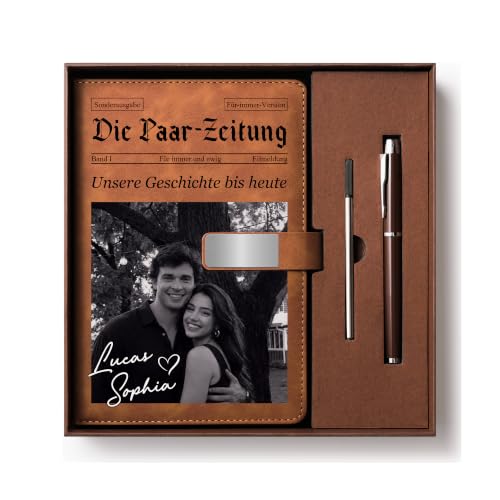 Geschenke Mall Personalisierte Notizbuch Mit Stift - Die Paar-Zeitung - verlobungsgeschenk, hochzeitstagebuch, das duell buch für paare, notizbuch...