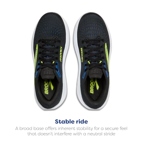 Brooks Brooks Men’s Ghost Max 3 Neutral Running & Walking Shoe - Black/Navy/Acid Lime - 7 Medium