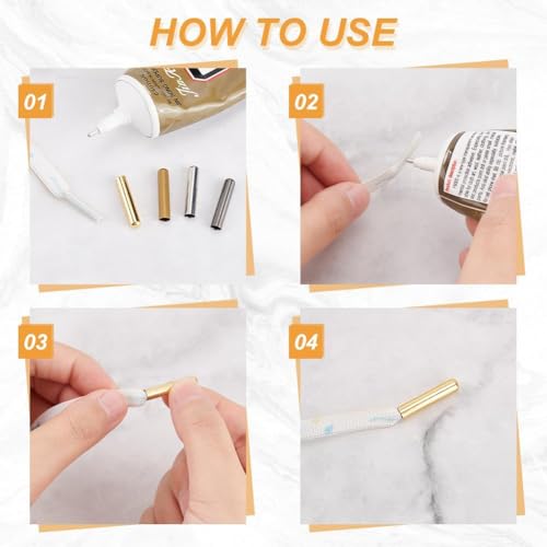 Embout de cordon 4 couleurs pour réparer facilement les lacets cassés - 5
