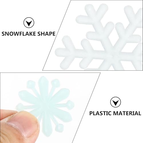 KALLORY 200 piezas Pegatinas Fluorescentes de Copos de Nieve miniatura 7