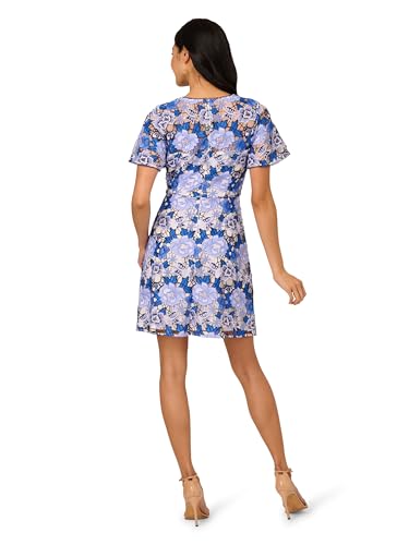 Adrianna Papell Women's Floral Embroidery Short Dress2