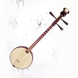 EnweMahi Chinesische Shamisen, Shamisen-Instrument, Qinqin Im Pflaumenblütenstil, Runde Qinqin, Professionelles Aufführungsinstrument, Zwölfton-Gleichschwebende Stimmung Rosewood Round