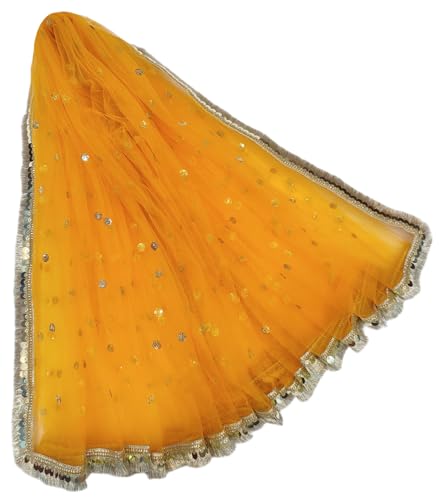 Image of Navti Creations Women's Lightweight Net Dupatta With Sequence Embroidery & Kiran Border (Length 2.25m)