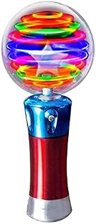 7.5 Inch Light Up Magic Ball Toy Wand for Kids - Flashing LED Wand for Boys and Girls - Thrilling Spinning Light Show - Fun Gift or Birthday Party Favor