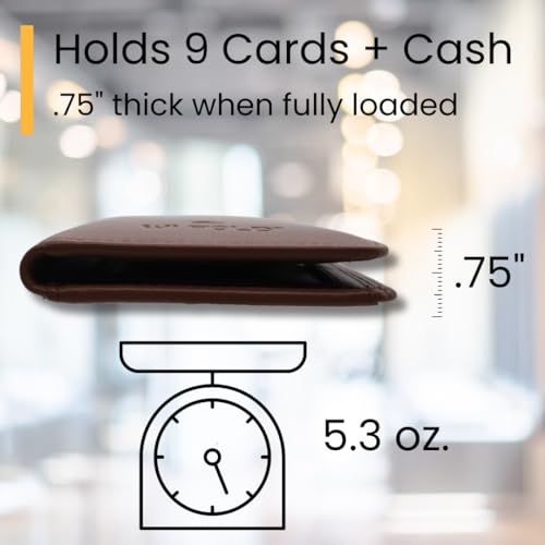 Patented Tap-to-Pay RFID Wallet – Premium Leather Bifold, Blocks Theft When Closed, Pay Instantly When Open3