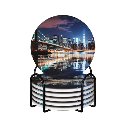 Dessous de verre céramique absorbant avec support et dos liège - 2