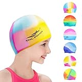 🏊Cómodo Ajuste Elástico: Gorro de natación para niños tiene buena elasticidad y extensibilidad y se adapta a la mayoría de los niños y niñas. El gorro de silicona de gran elasticidad se adapta perfectamente a la curvatura de la cabeza sin tirar del cabello, proporcionando comodidad y buena protección.