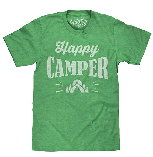 Tee Luv Camiseta acampada gráfico camper feliz para hombre XX-Grande Nieve