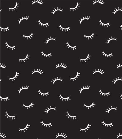 Perfectly Fitted Spa Bed Cover for Lash Bed or Massage Table - fitted sheet - APPROVED by Lash Artists - Includes ARTIST CUT-OUT (Black with White Lashes)