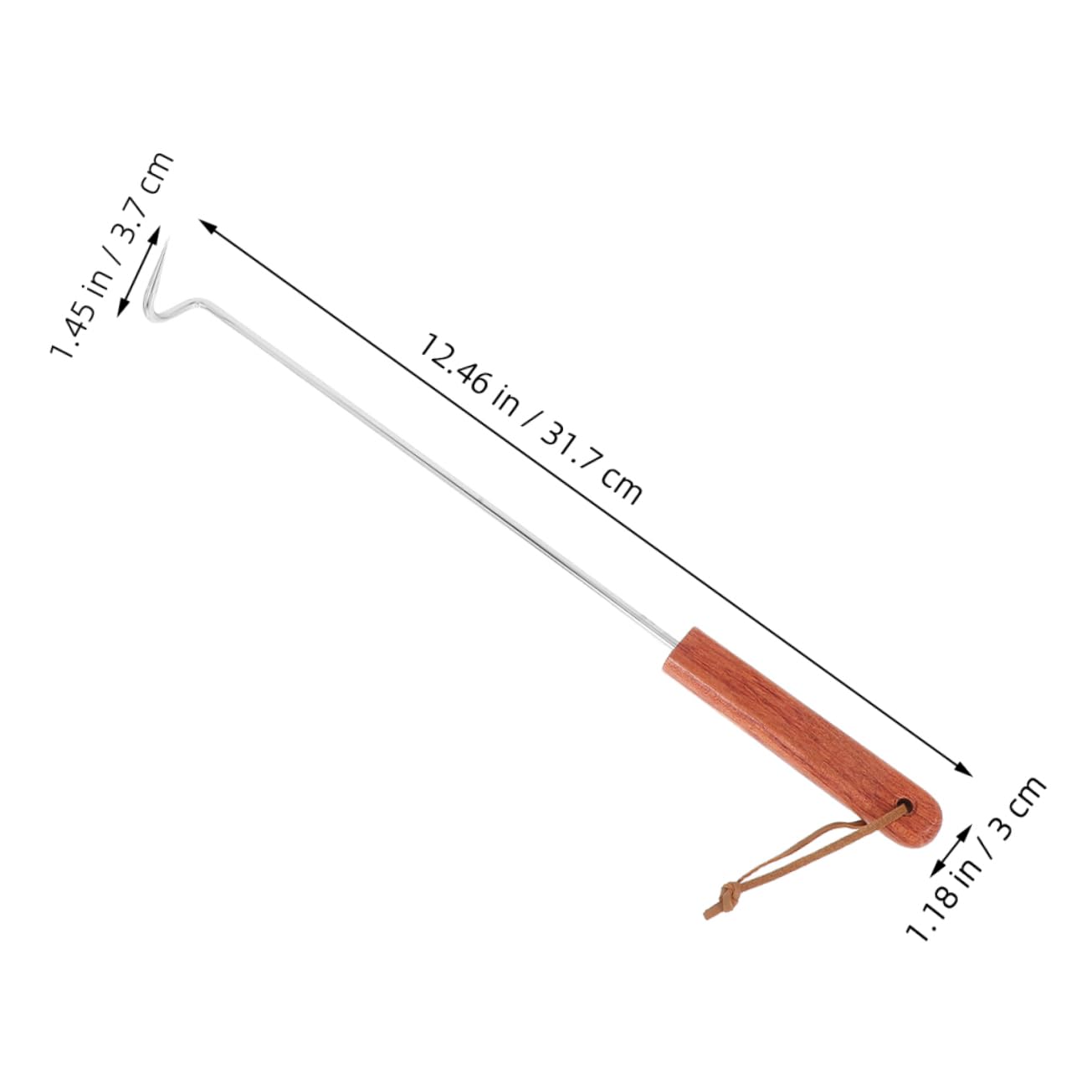 Garneck Bbq Meat Flipper Hook Comfortable Grip Reusable Barbecue Turner Tool for Flipping and Turning for Outdoor Cooking and Grilling