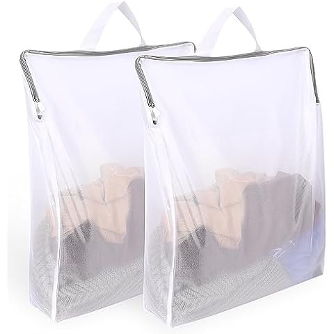 KALIONE 2Pcs Zippered Mesh Laundry Bags Cover
