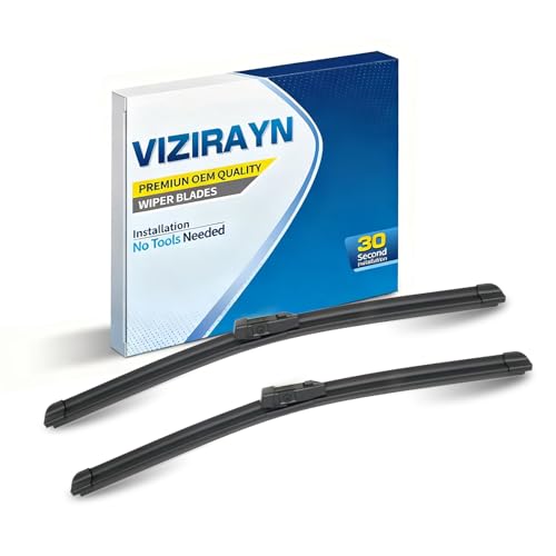 2 pcs 26" 19" Front Windshield Wiper Blades,VIZIRAYN Replacement for Tesla Model 3 2017-2022,Tesla Model Y 2020-2022,Top Lock (Pack of 2) OEM Quality, All-Season