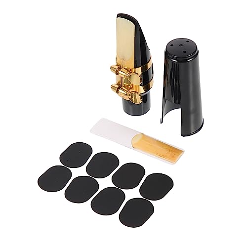 Vaguelly 1 set Alto Saxophone Reeds Kit Durable Cushions Pads with Cover Buckle Smooth Finish for Enhanced Intonation Performance Replacement Accessory for Musicians