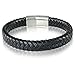 Produktbild Skipper Armband Lederarmband Armschmuck Magnet Verschluss in Schwarz 7219, Längen:20.5 Zentimeter