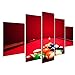 Produktbild Bild Bilder auf Leinwand Billard Pool Spiel Farbe Kugeln im Dreieck, Cue Ball Roter Tuch Wandbild Leinwandbild Poster