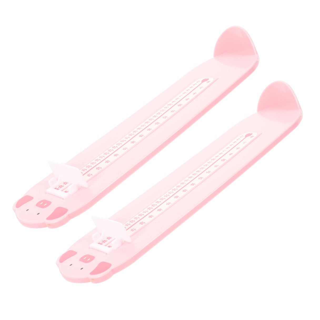 2pcs Foot Measuring Ruler, Shoe Size Measuring Device for 0-8 Years, Foot Length Gauge for Home Shoe Shopping, Pink