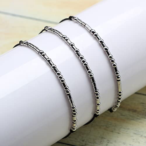 Joycuff Custom Personalized Morse Code Bracelet For Women Husband And Wife Bf And Gf Funny Unique Jewelry Gifts For Her Mom Daughter Sister Best Friend Adjustable Silk Beaded Wrap Bracelet #TOP4