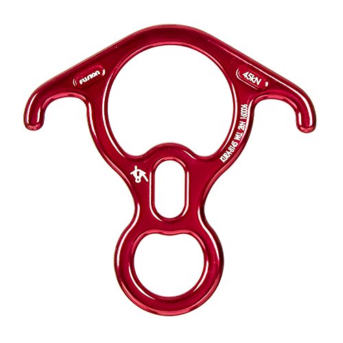 Fusion Climb Aluminum Terminal 8 Descender Large, Red #TOP2