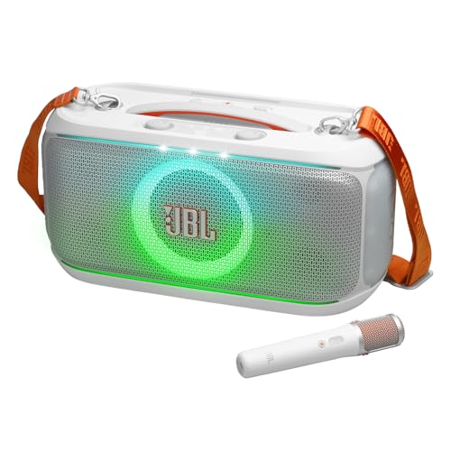 Image of JBL PartyBox On-The-Go 2 Portable Party Speaker with gSport Carrying Bag (White)