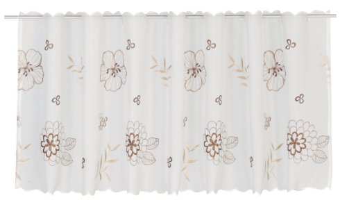 Bistrogardine Javine 06, Scheibengardine 48x150cm, halbtransparent