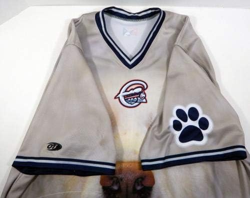 Miniatura 3 de 2017 Syracuse Chiefs Enny Romero #28 Game Used Signed Brown Dog Night Jersey - Game Used MLB Jerseys